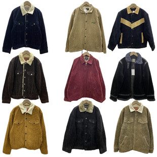 男女BQ203 灯芯绒加绒夹克外套宽松冬季 古着vintage复古美式 工装