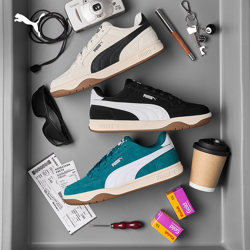 面包鞋|黑色滑板鞋男女PUMA彪马官方新款夏季休闲板鞋PARK 404483