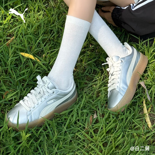 银色增高厚底松糕鞋板鞋PUMA彪马