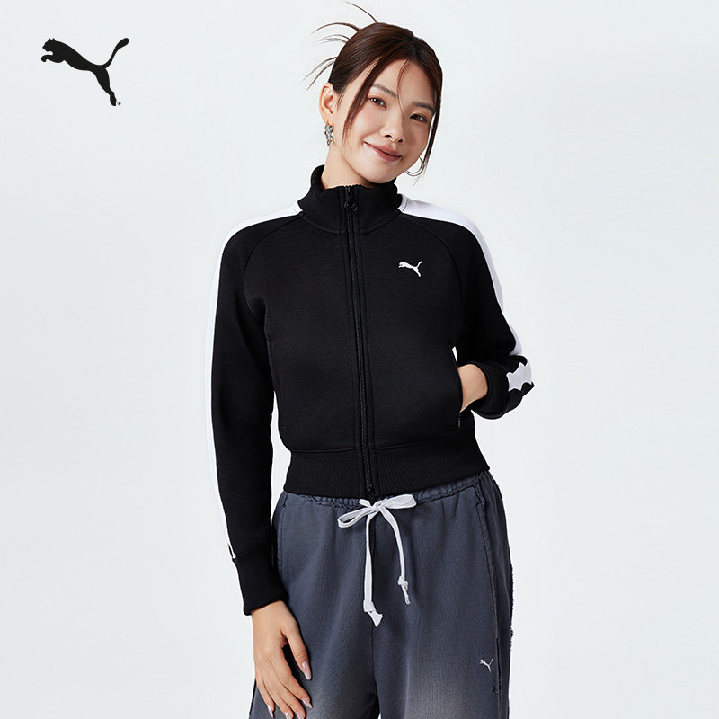 复古黑色T7运动外套女款PUMA彪马图片