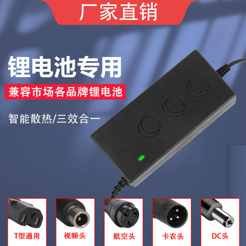 锂电池电动车充电器48V36V60V24V2A72V电车锂离子哈雷平衡车通用