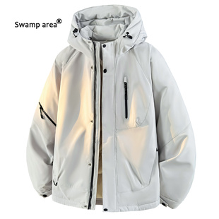 SWAMP AREA羽绒服男士冬季加厚2025新款防风防水保暖防寒情侣外套