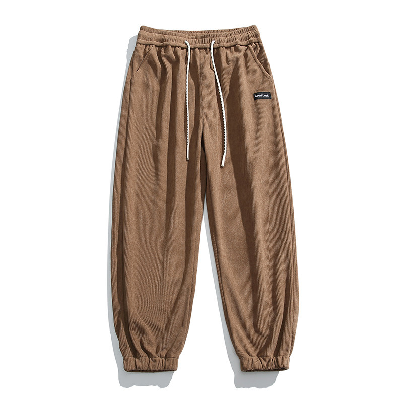 SWAMP AREA复古休闲风灯芯绒束脚裤男宽松抽绳运动长裤,男装,休闲裤,淘宝优惠券,粉丝福利购,淘宝优惠卷