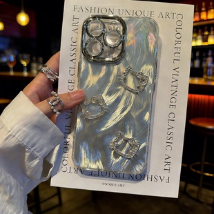 适用VIVO S17硅胶Y200防摔S16 X100手机壳Y53S X90全包S50PROMINI镜头膜60 S18女 S19 带钻蝴蝶结kitty猫Y78