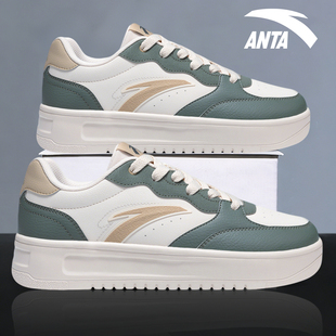 潮流厚底低帮轻便透气运动休闲鞋 安踏轻松板鞋 新款 2026夏季 子 男鞋