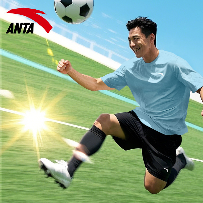 安踏运动套装男2025夏季新款透气宽松速干跑步健身房潮流短袖短裤