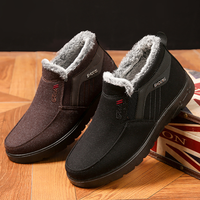 爸爸鞋老北京布鞋男士棉鞋加绒