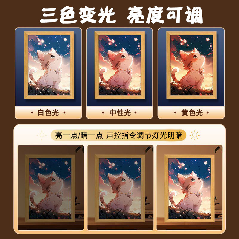 芙宁娜婚纱照刻晴珊瑚宫心海优菈温迪动漫二次元灯光画小夜灯礼物