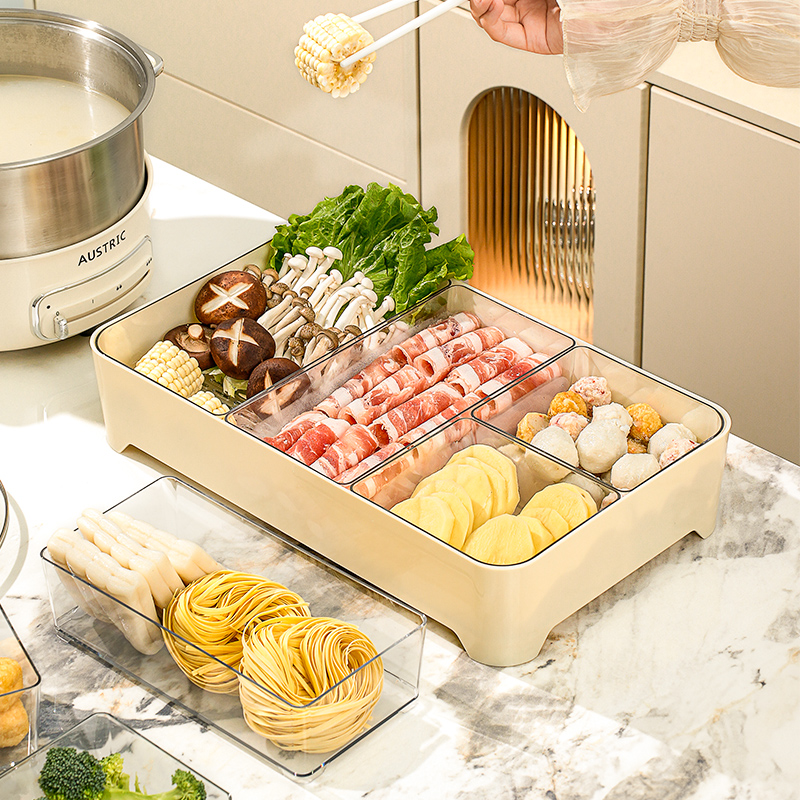 火锅配菜盘分格带沥水大容量