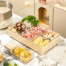 火锅配菜盘厨房分格带沥水火锅放菜盘子家用托盘网红可叠加备菜盘