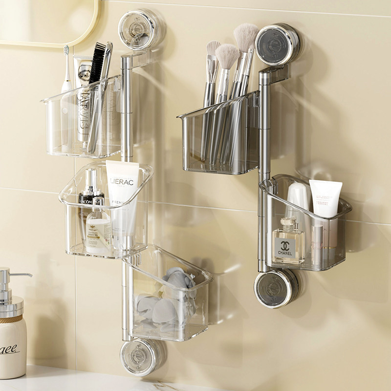 吸盘卫生间置物架多功能免打孔旋转梳子牙刷牙膏废弃洗脸巾收纳筒,家庭/个人清洁工具,浴室角架/置物架,淘宝优惠券,粉丝福利购,淘宝优惠卷