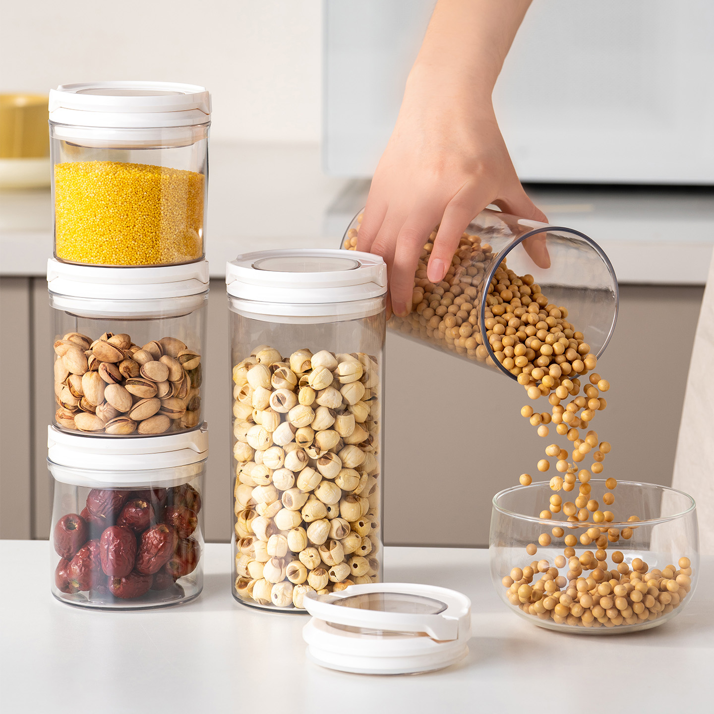 密封罐五谷杂粮收纳盒厨房食品级干 干货淀粉香料咖啡豆子茶叶储