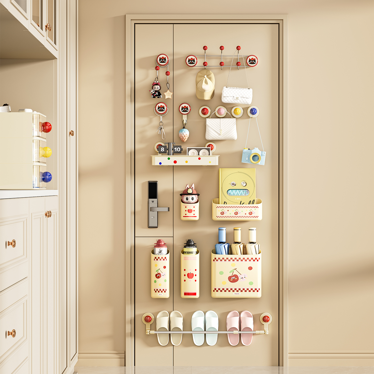 【2025新款】吸盘门后置物架