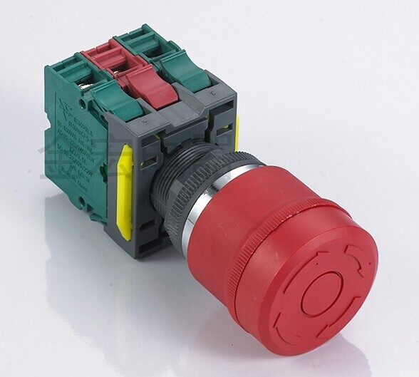 22MM急停开关 头部可旋转一开一闭D22/B8大电流 10A防碰撞+