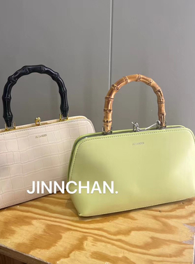 现货小众设计jil sande*r迷你纯色手提包竹节两用包 jill大姐姐