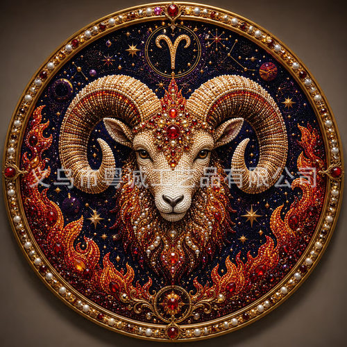 跨境新款Pearl 12 Zodiac Signs Art Kit十二星座珍珠钻石画套装