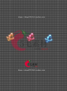 传奇特效素材 蓝色红色橘黄色三色闪电特效 高清动态PNG序列QT123