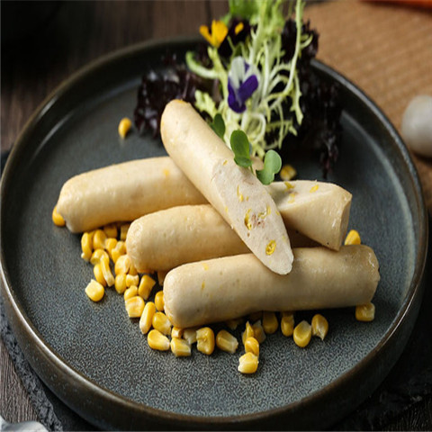 松珍牌玉米香肠（大）速冻台湾素食食材 冷冻餐厅火锅斋菜食品