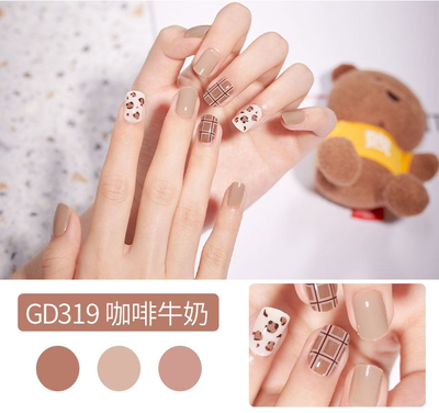 【晶莹精品】 穿戴式美甲假指甲可拆卸指甲贴GD319