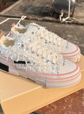 天鹅之心梦白银羽毛亮片显瘦增高厚底乞丐帆布鞋女网红爆款板鞋