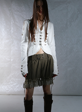 DoublePunch春夏原创复古蕾丝低腰浪漫蓬松花边bloomer花苞短裤