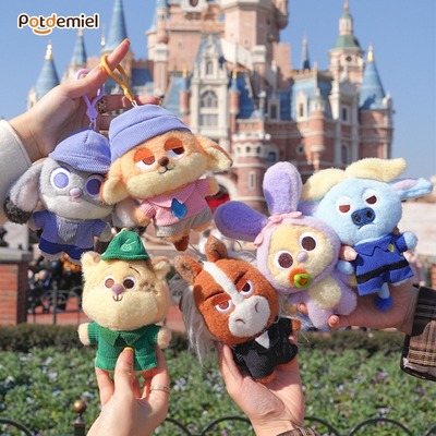 迪士尼正版授权疯狂动物城2朱迪尼克豹警官毛绒公仔挂件钥匙包扣