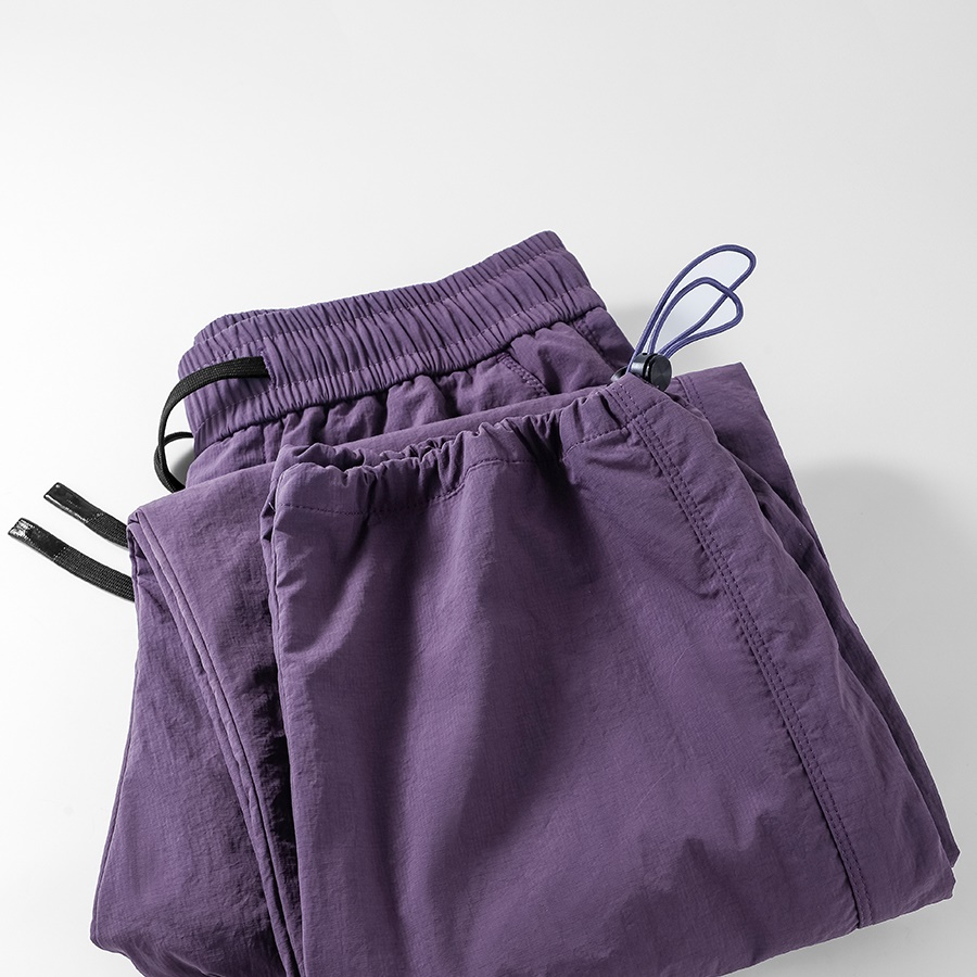 Mostarsea~意大利梅子紫~葡萄紫山系工装裤机能风直筒抽绳运动裤