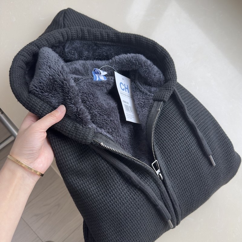 MAROLIO~出口荷兰订单密实羊羔毛秋冬休闲连帽加绒夹克外套