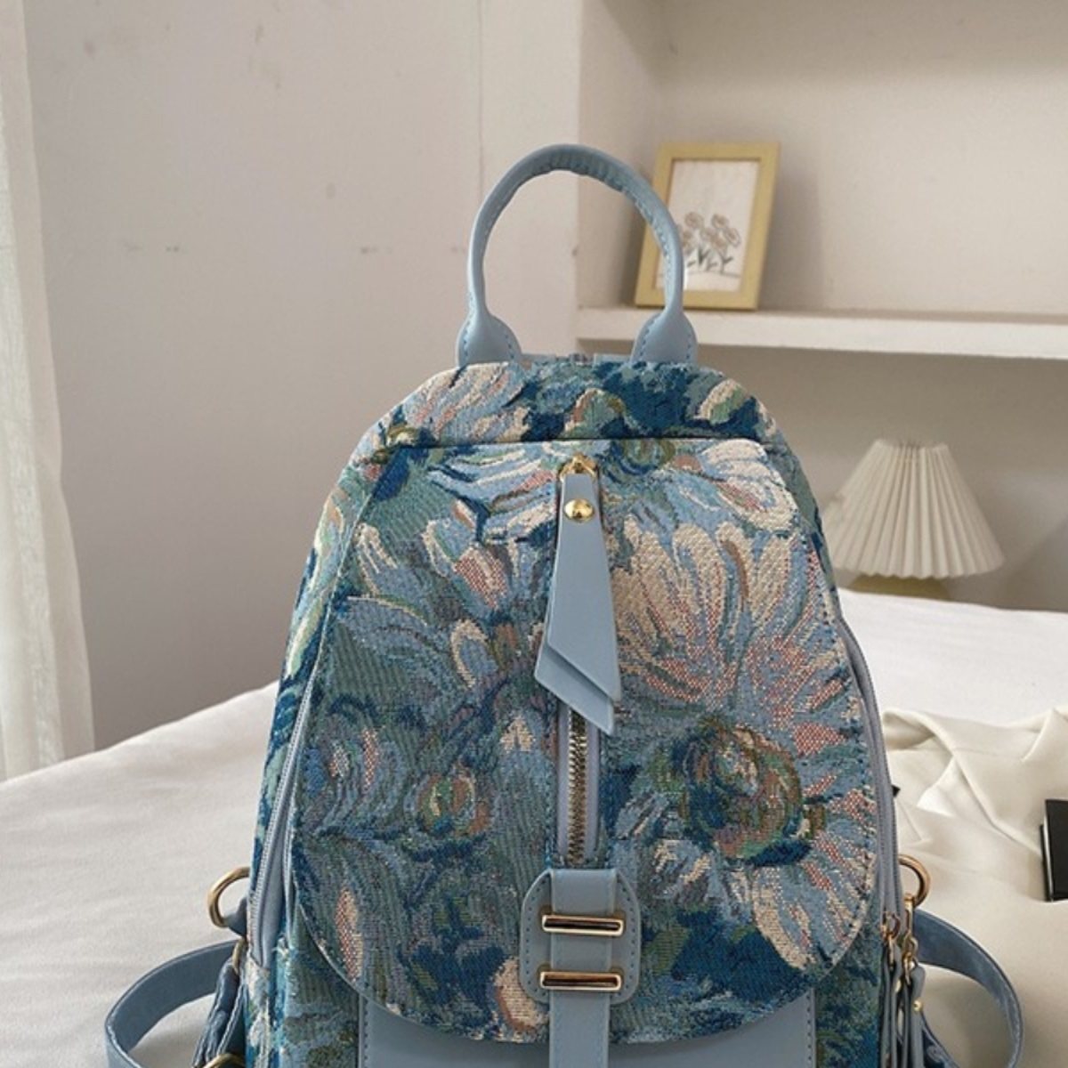 法国MKPREF双肩包女潮新款时尚斜挎胸前包高级感百搭休闲女士背包