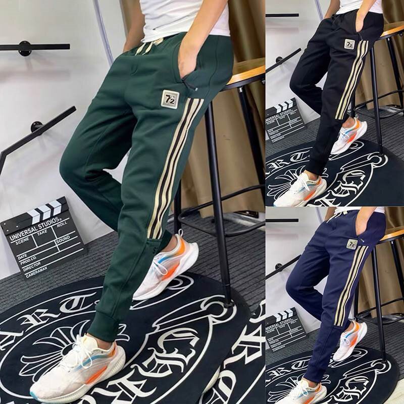 休闲裤男春秋冬季韩版潮流修身小脚针织卫裤男士百搭束脚运动裤子