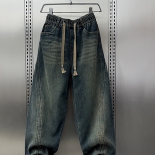 阔腿牛仔裤 休闲直筒复古弯刀裤 宽松韩版 秋冬男款 老爹裤 Mostarsea