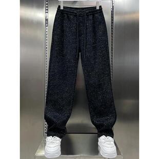 Daily 百搭直筒长裤 春秋提花针织雪尼尔休闲裤 宽松时尚 男士 Home