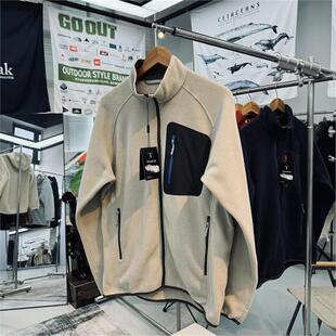 MAROLIO轻量化防风保暖双面摇粒绒内搭男女款户外连帽抓绒衣外套