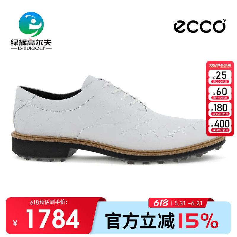 ECCO爱步高尔夫球鞋男士新款经典混合系列防水舒适防滑透气休闲鞋