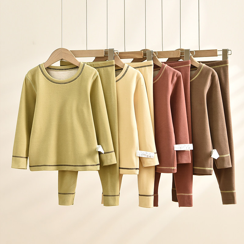 TINSINO纤丝鸟 蚕丝山羊绒保暖内衣儿童上衣长裤套装R23P41