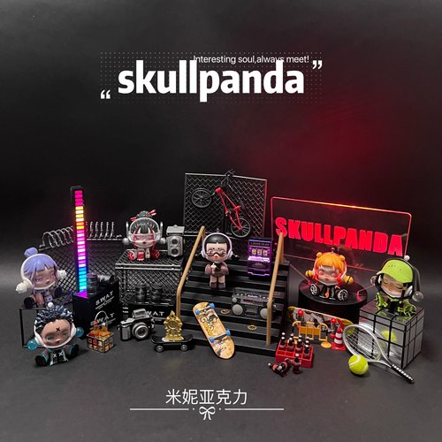 盲盒造景DIY泡泡玛特夜之城熊猫