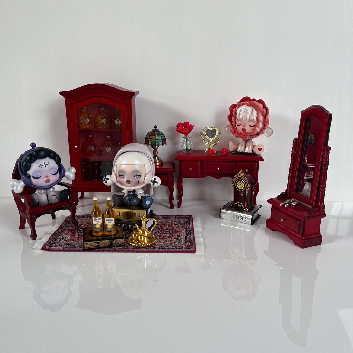 泡泡玛特sp密林古堡场景布置迷你配件盲盒手办道具diy展示盒