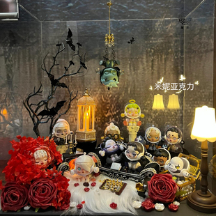 泡泡玛特sp密林古堡盲盒场景展示盒diy微缩造景装饰配件道具摆件