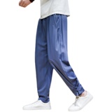 中国风夏季男士纯色薄款冰丝盘扣休闲束脚裤QT4003-K688p60，男装休闲裤，星座815（原A203）
