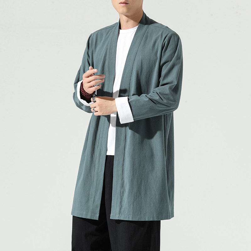 中国风秋季男士中长款休闲宽松外套男QT4003-NB25P80,男装风衣,星座815（原A203）