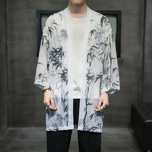 2021中国风印花五分袖开衫汉服防晒衣QT4003-2103-P40图片