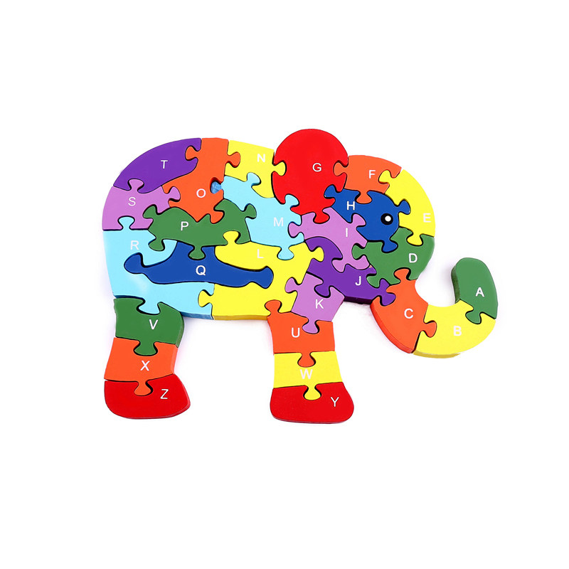 儿童礼物启蒙彩绘MDF玩具 26英文字母数字积木 木质大象拼图拼板|ruв категории игрушка/коляска/головоломка/блоки/модель, бусы/головоломка/в паре/демонтаж/бить игрушки, головоломка/деревоплита - от Buy2taobao.com для оказания профессиональной услуги покупки агента Taobao