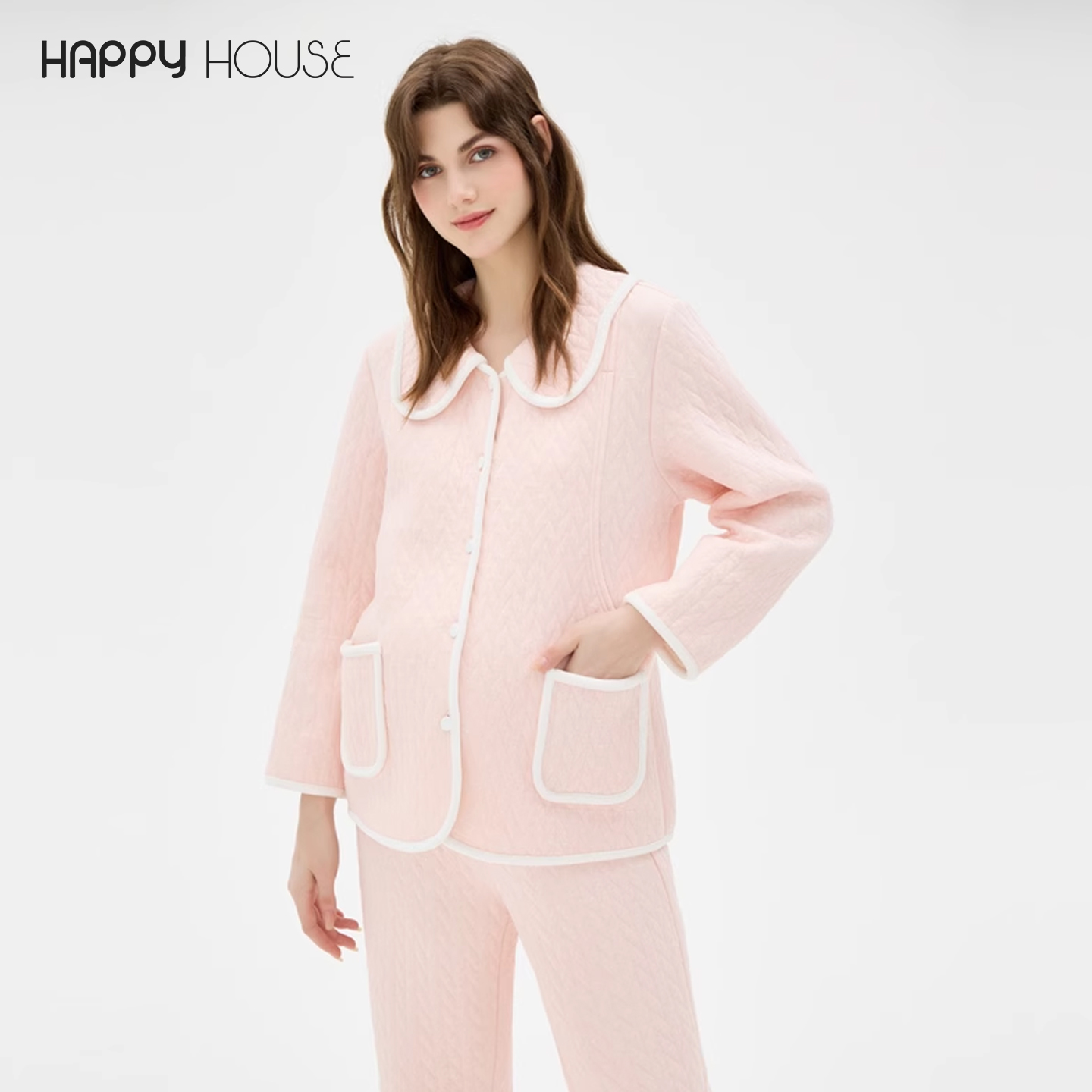 快乐屋孕妇住院哺乳睡衣秋冬款