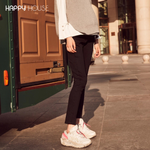 外穿女 孕妇长裤 快乐屋孕妇铅笔裤 秋冬加绒四面弹磨绒针织2025新款