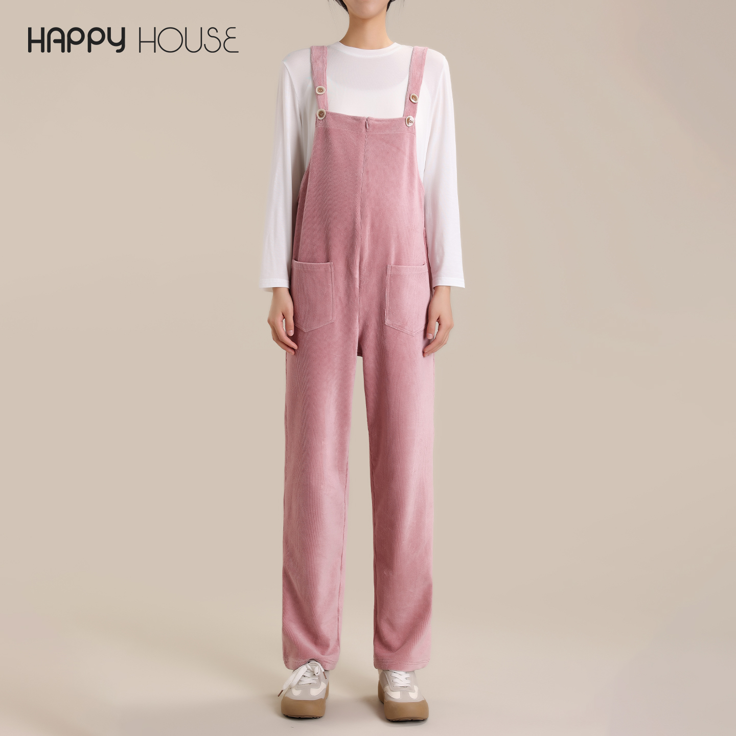 快乐屋孕妇弹力条绒外出减龄女