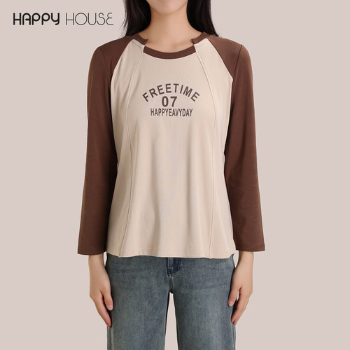 时尚撞色孕妇上衣长袖2024新款秋季T恤针织