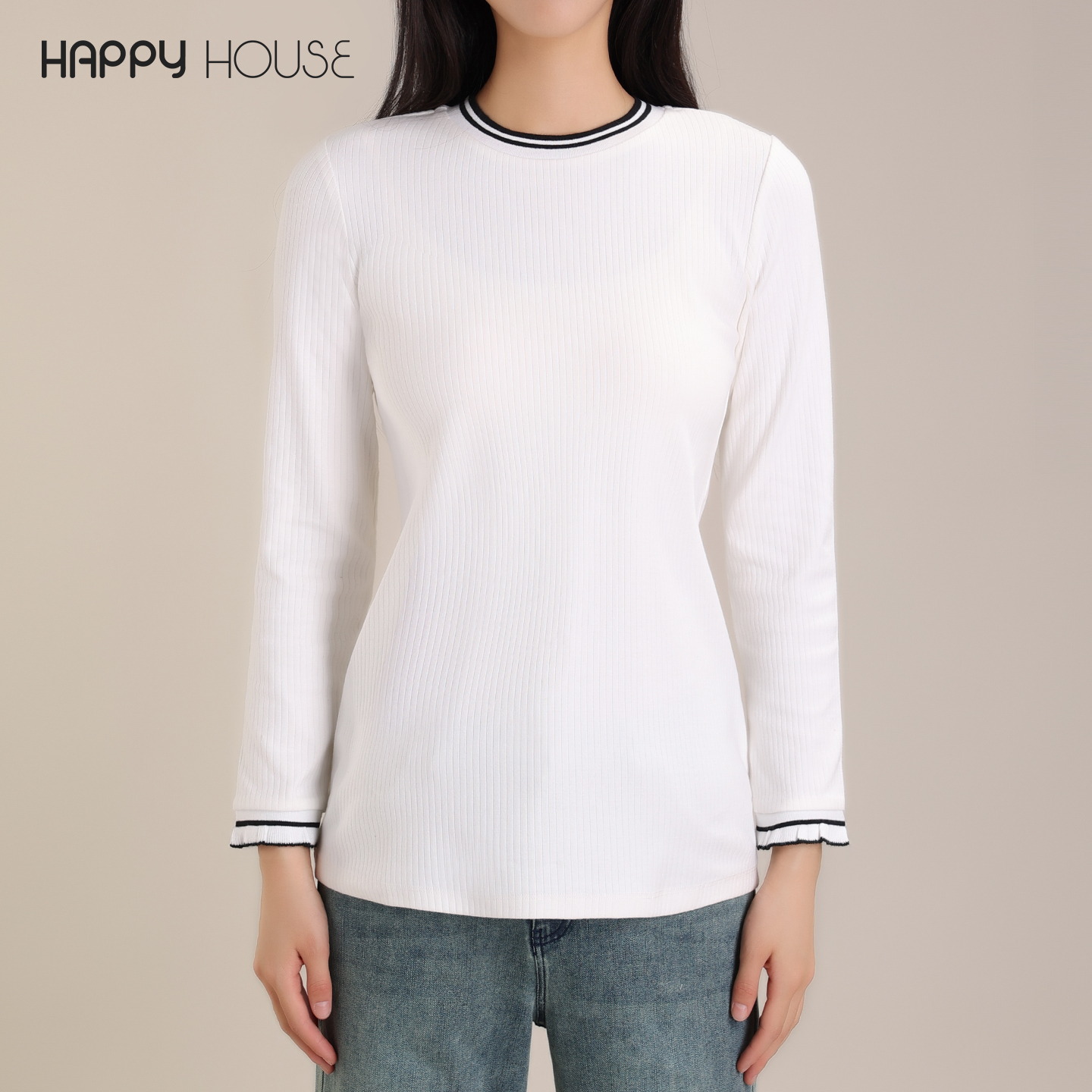 快乐屋秋季新款孕妇圆领针织衫