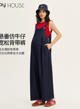快乐屋孕妇背带裤春夏2026新款