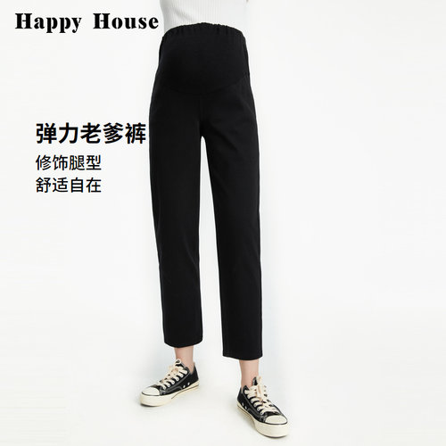 快乐屋孕妇牛仔裤大弹力百搭宽松