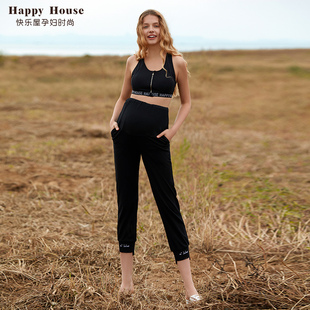 春夏外穿潮妈休闲运动裤 快乐屋孕妇针织裤 2026新款 孕妇裤 宽松 薄款